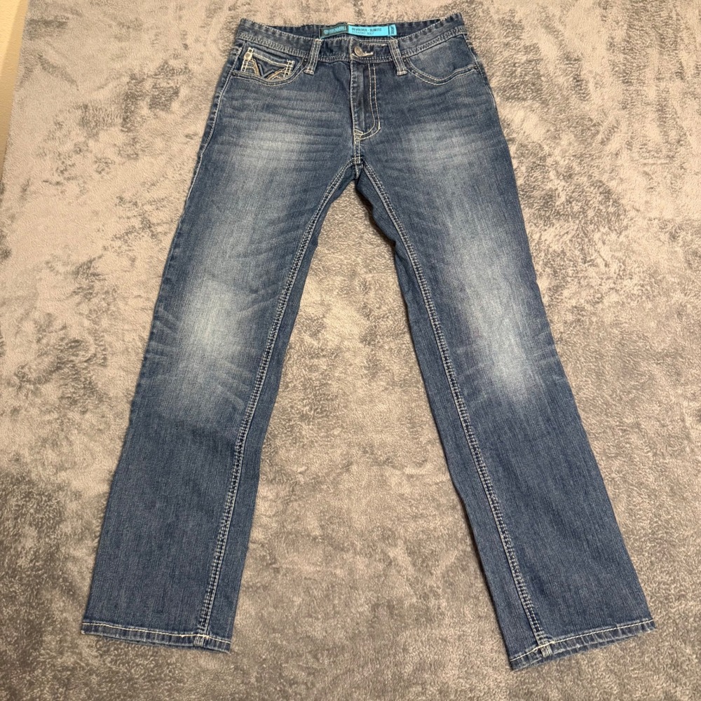 Men's Slim Straight Blue Jeans